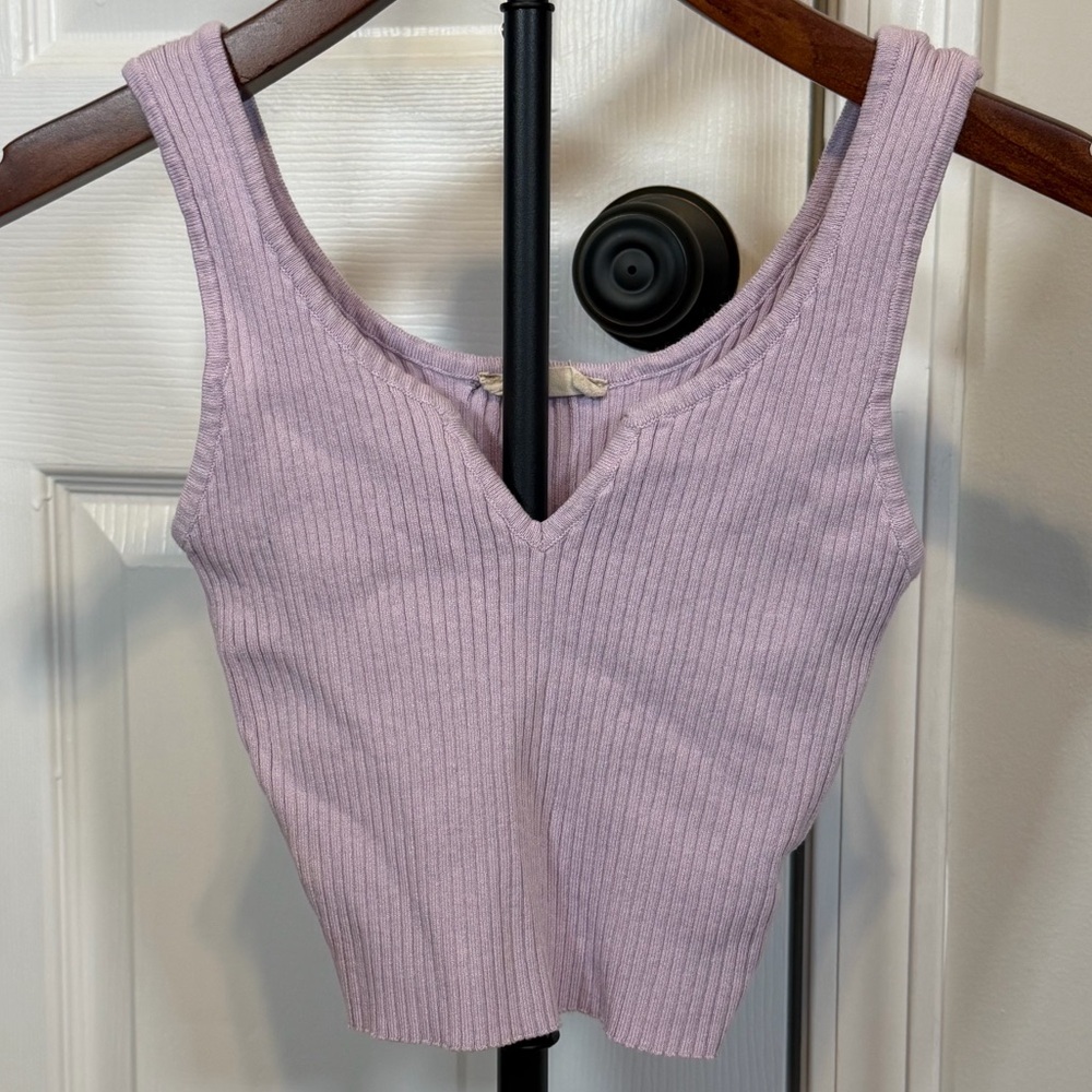 Altar'd State Lilac Ribbed Tank Top